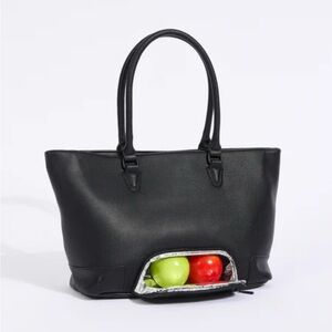 BuffBunny Black Tote with Insulated Pocket